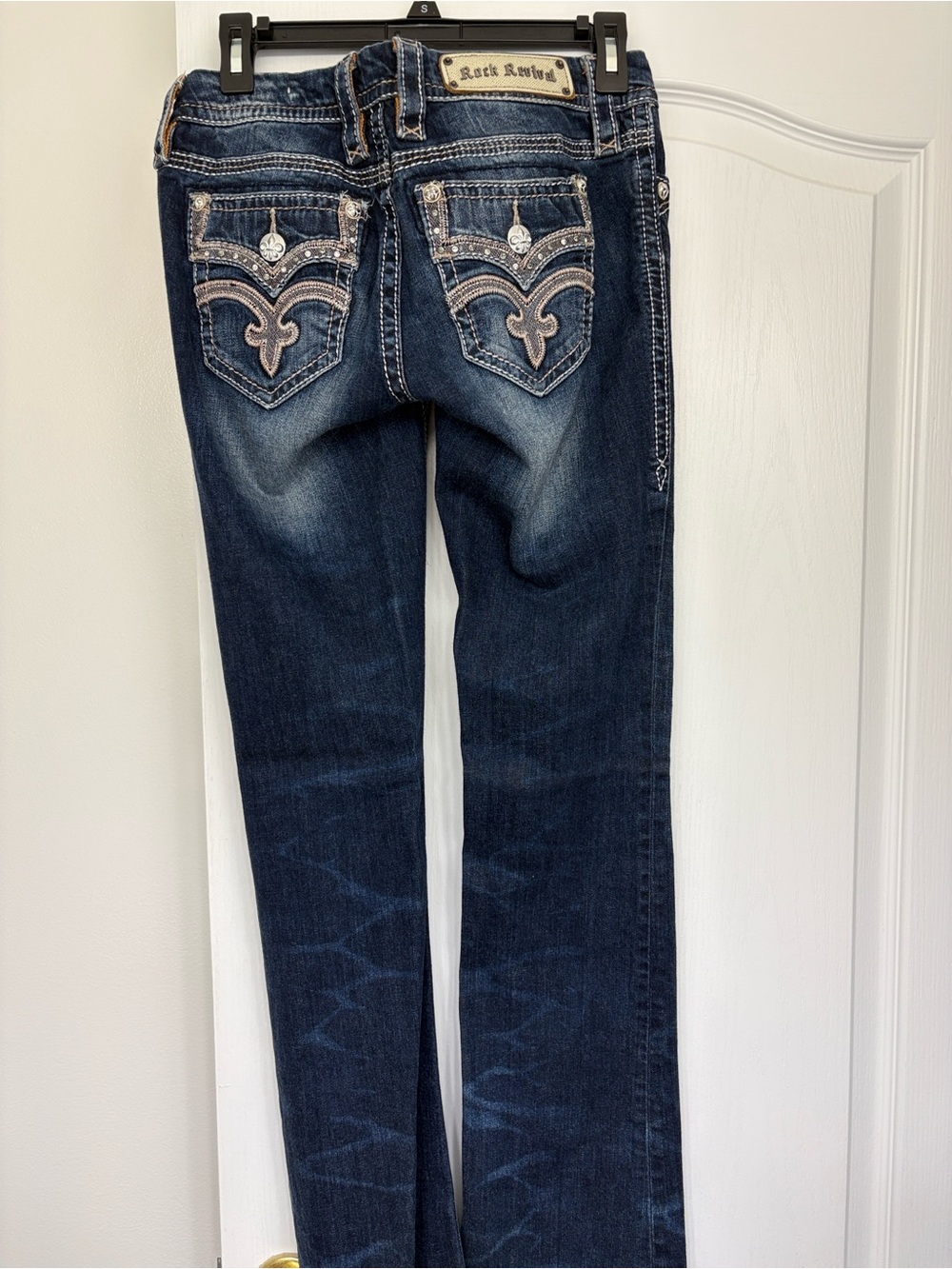 Rock Revival Navy Embellished Bootcut Jeans